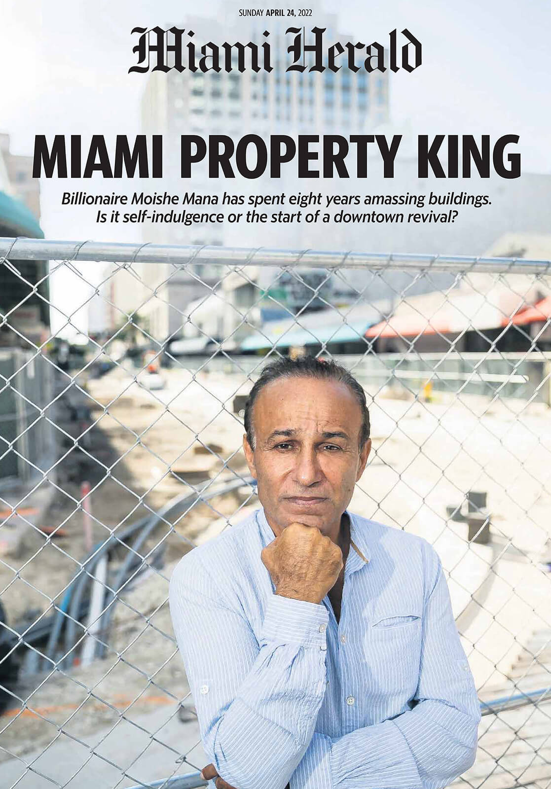 Moishe Mana Graces Miami Herald’s Sunday Cover